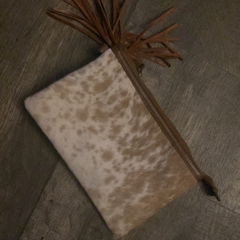 Super cute cowhide clutch